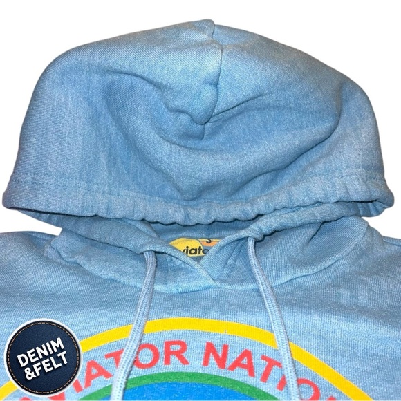AVIATOR NATION UNISEX LOGO RELAXED PULLOVER HOODIE IN COBALT | EUC!!🌈🩵 - Picture 9 of 16